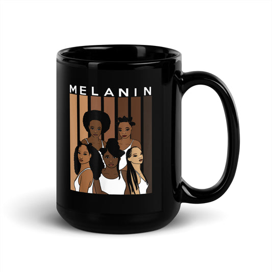 Melanin Queens Black Glossy Mug