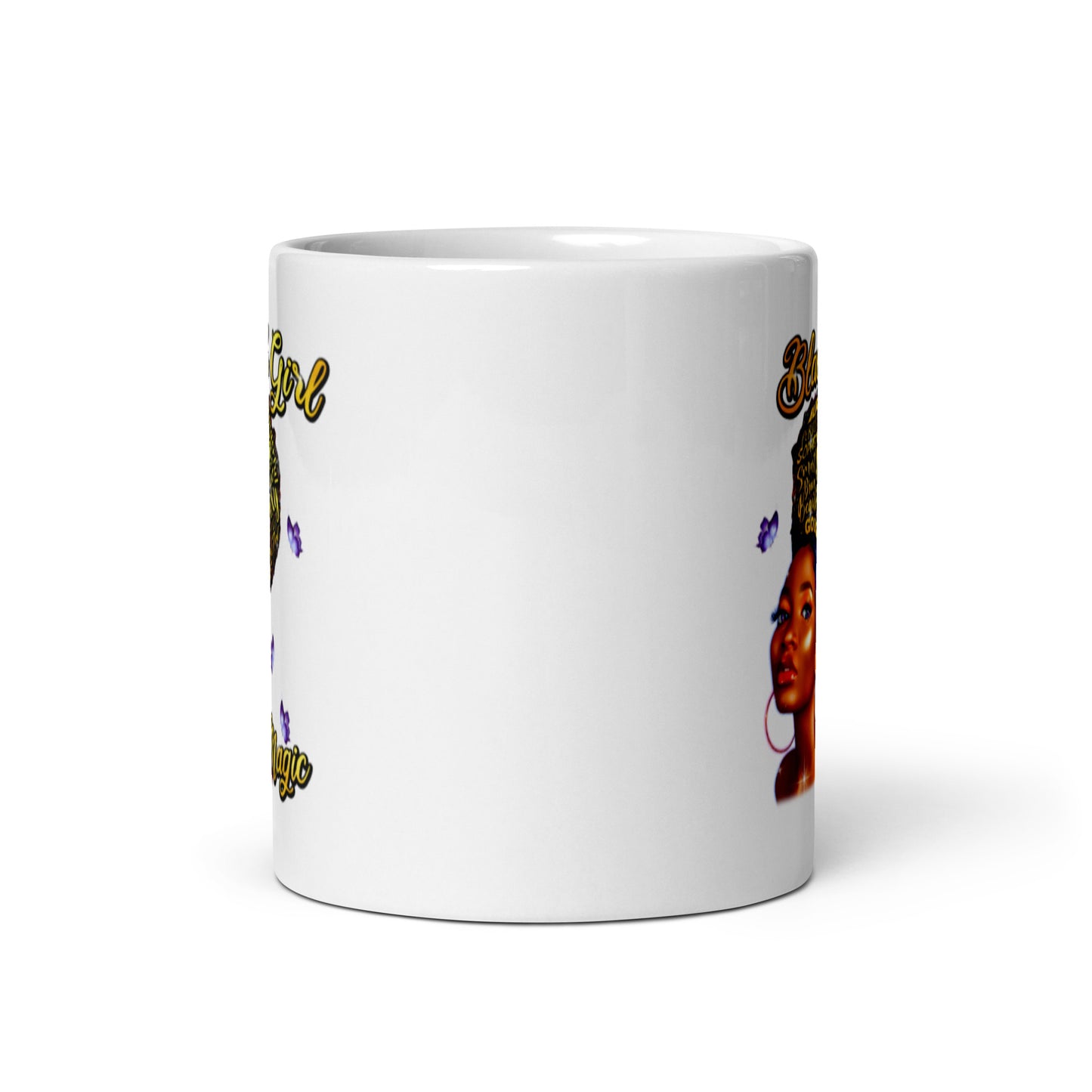 Black Girl Magic White glossy mug