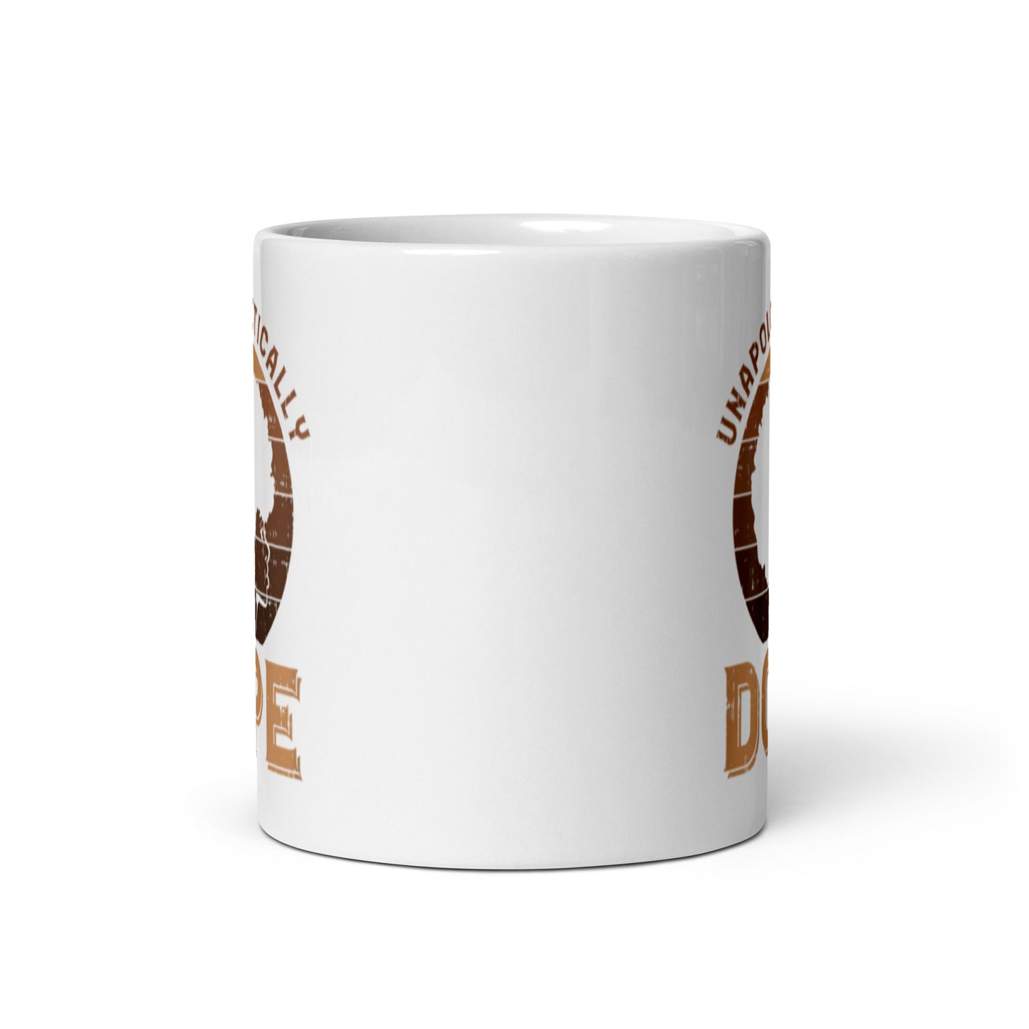 Unopolgetically Dope White glossy mug