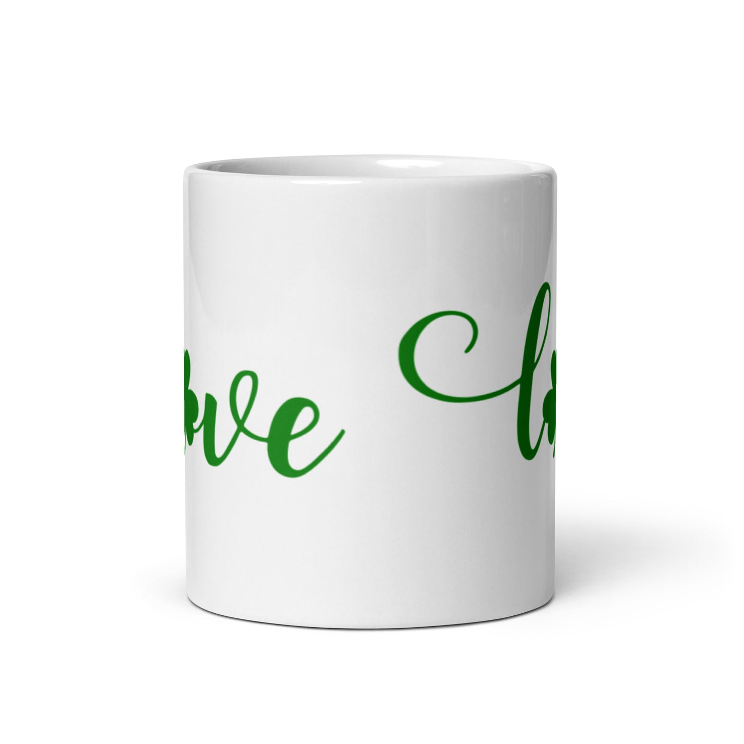 Love White glossy mug