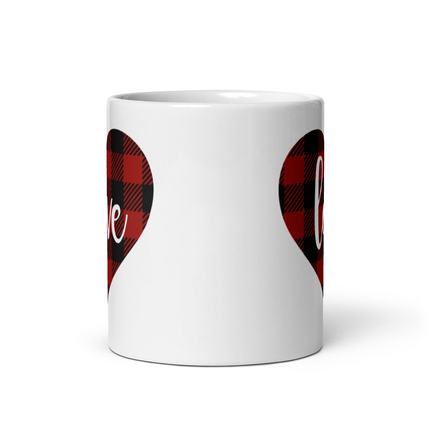 Love White glossy mug