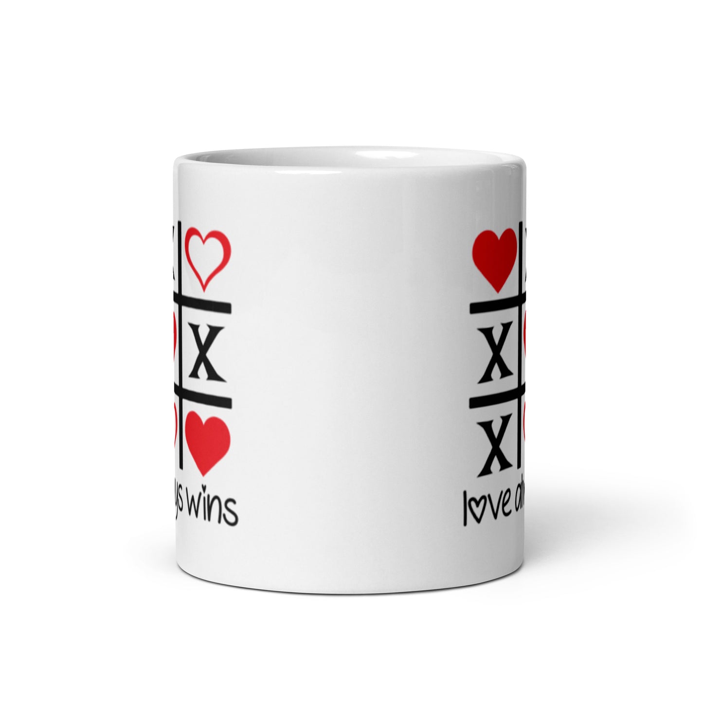 Love ALways Wins White glossy mug
