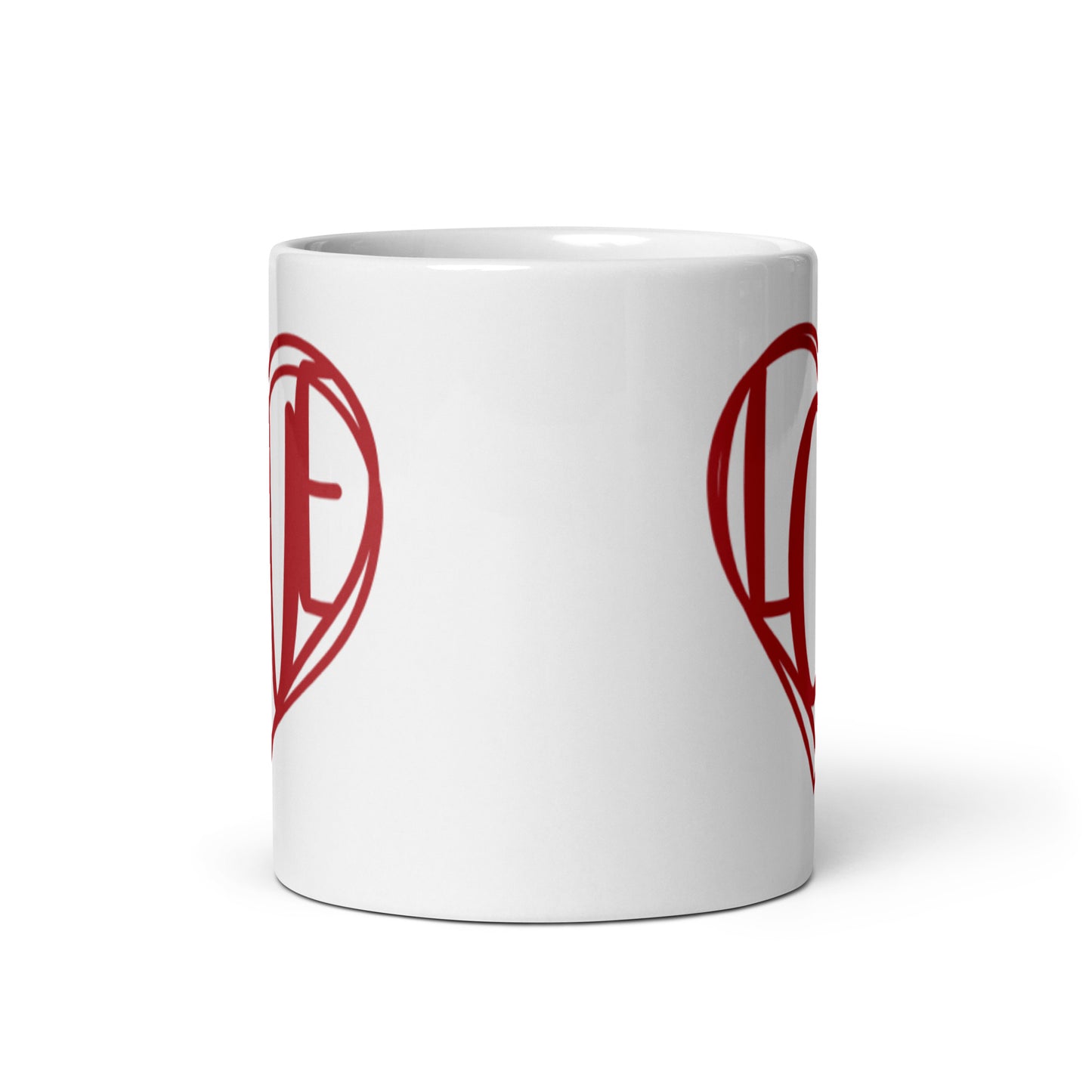 Love White glossy mug