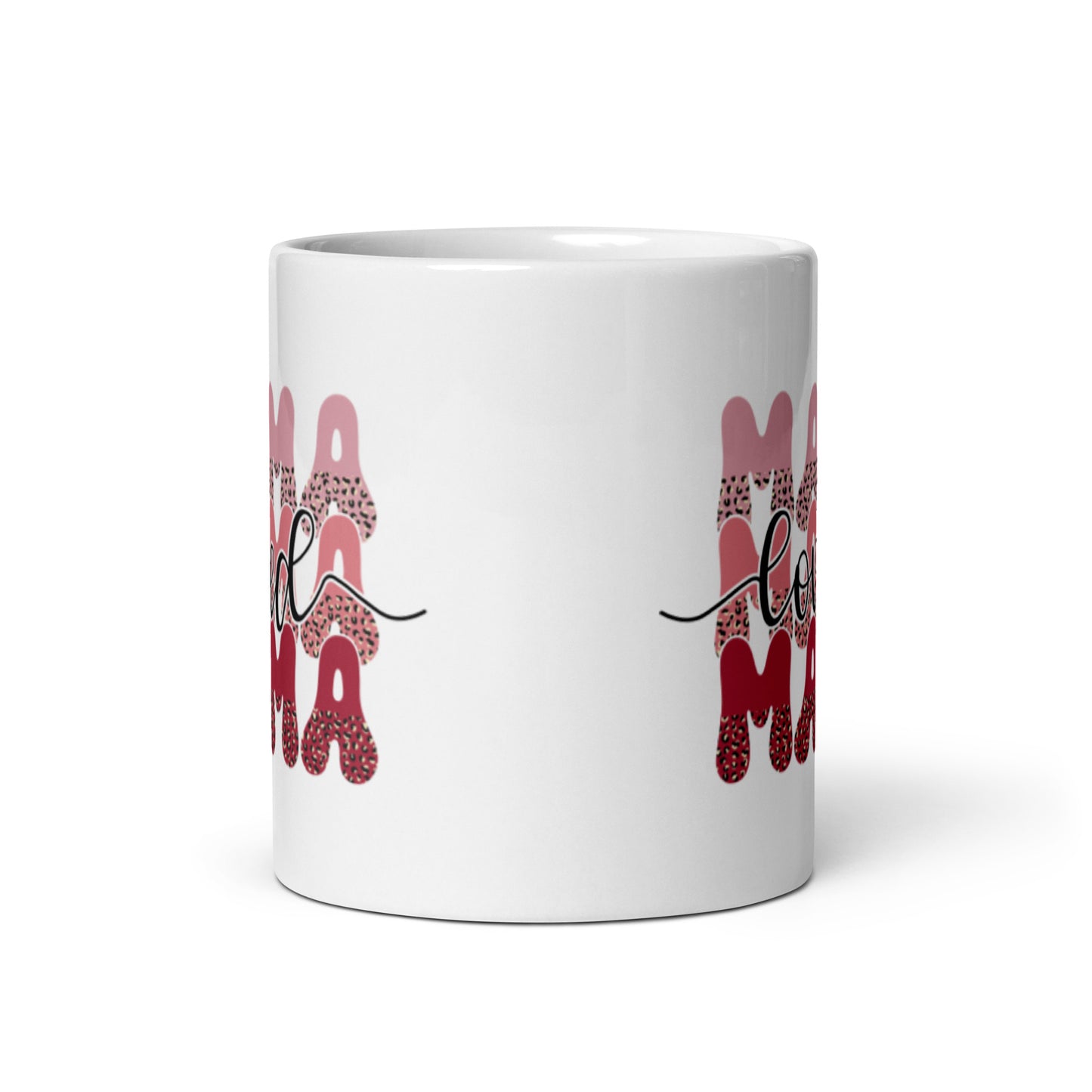 Loved Mama White glossy mug