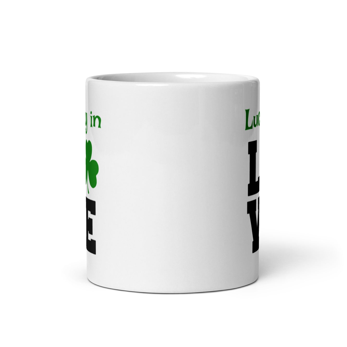 White glossy mug