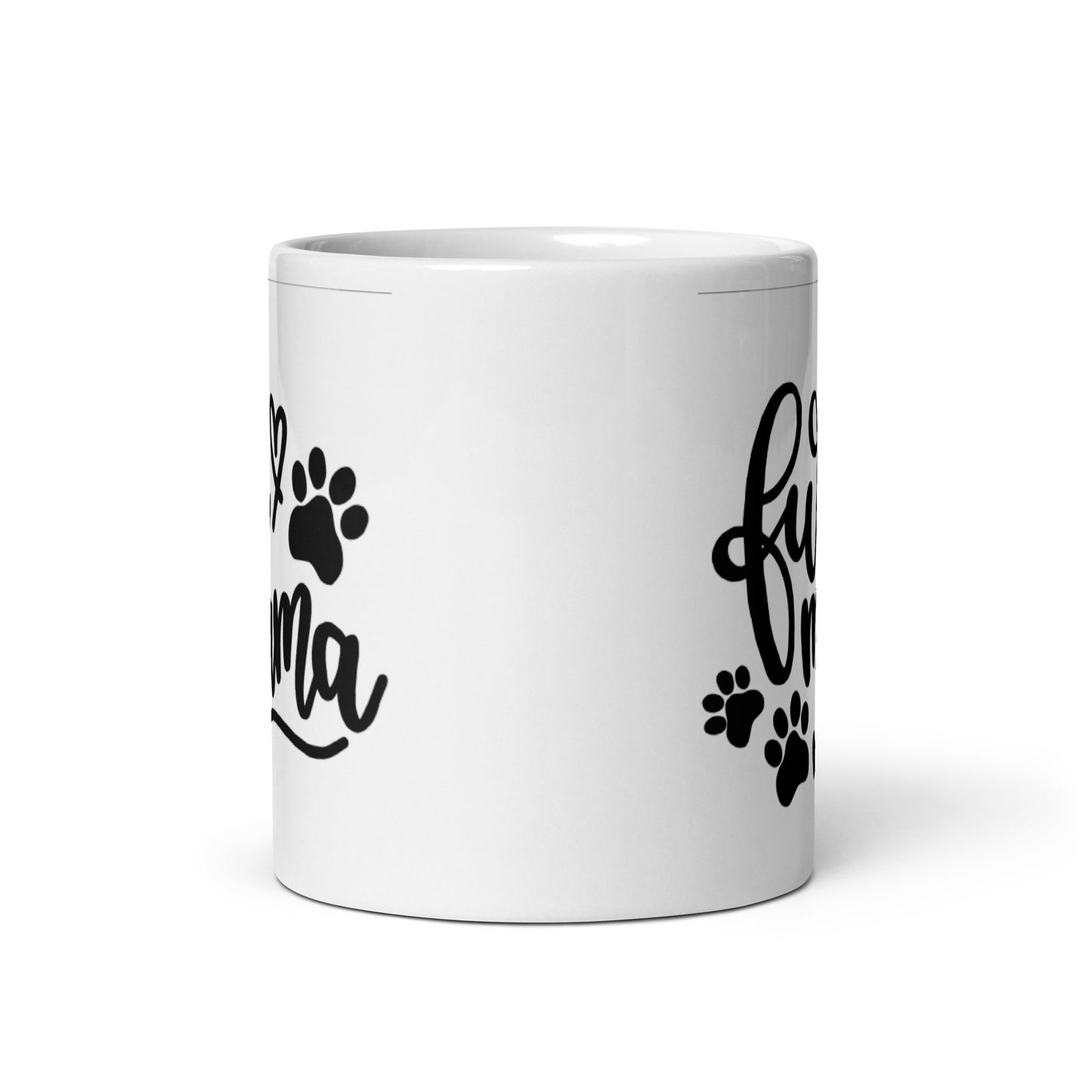 FUR MAMA White glossy mug