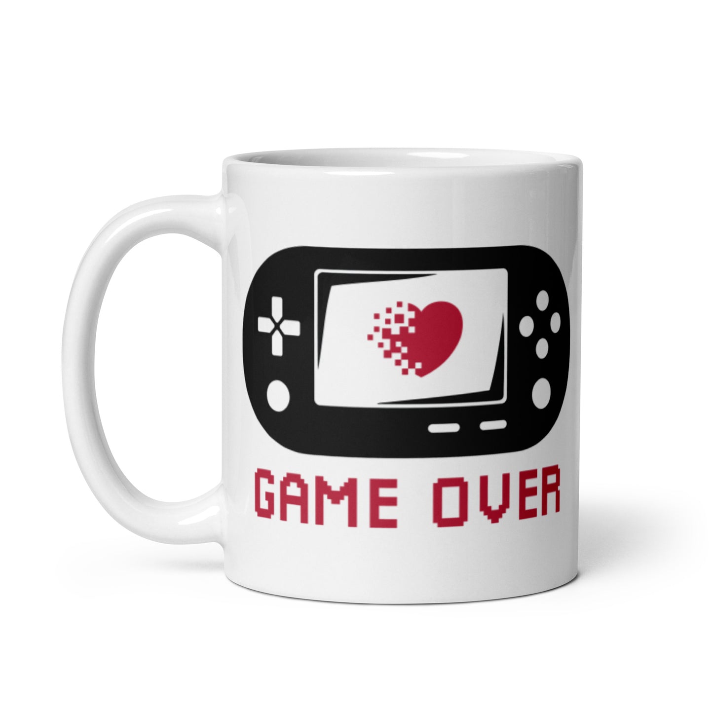 Game Over White glossy mug