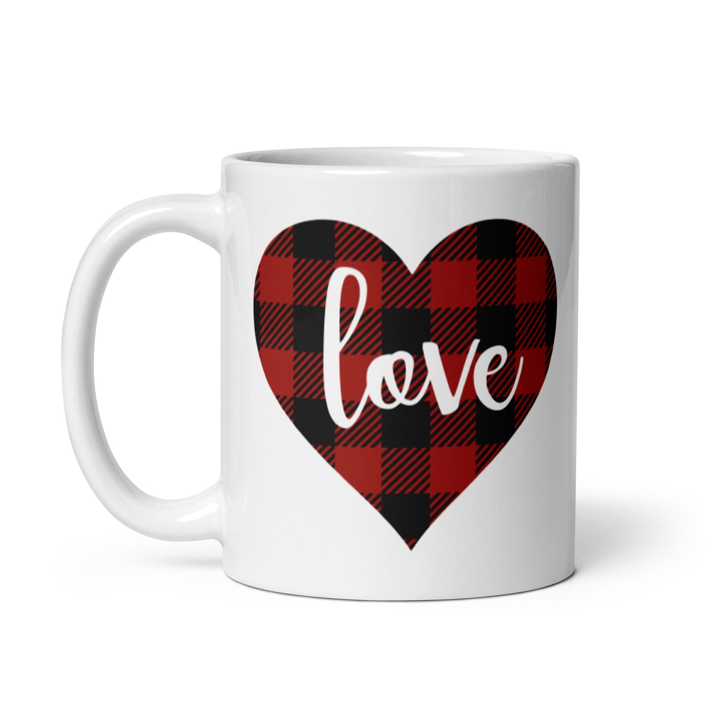 Love White glossy mug