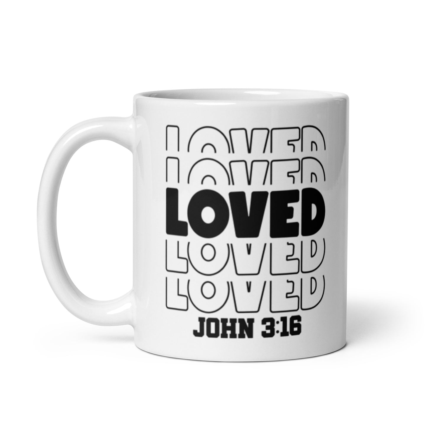John 3:16 White glossy mug