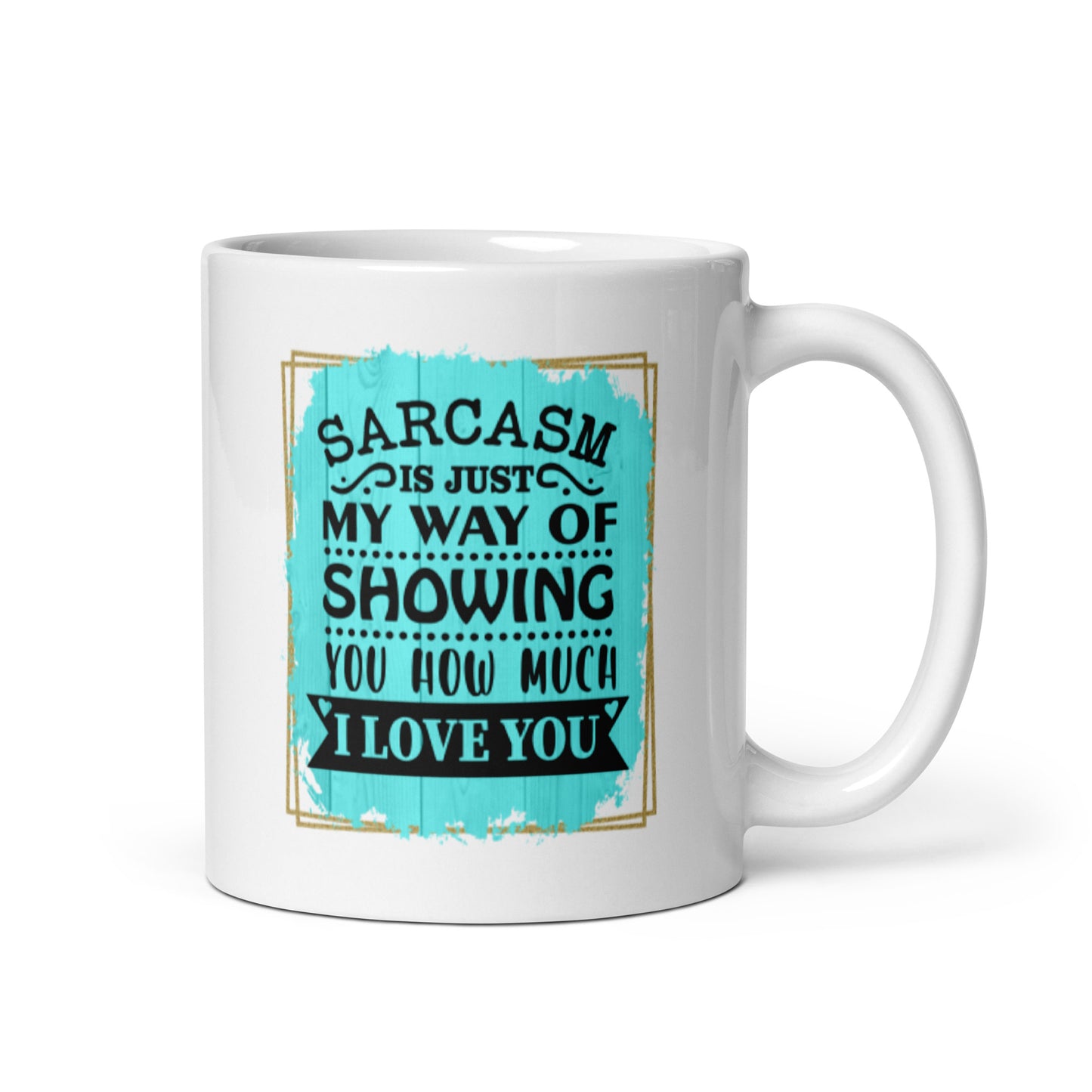 Sarcasm White glossy mug