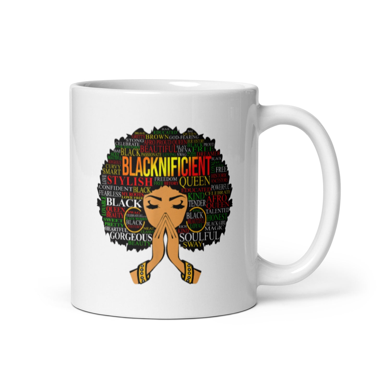 Blacknificient White glossy mug