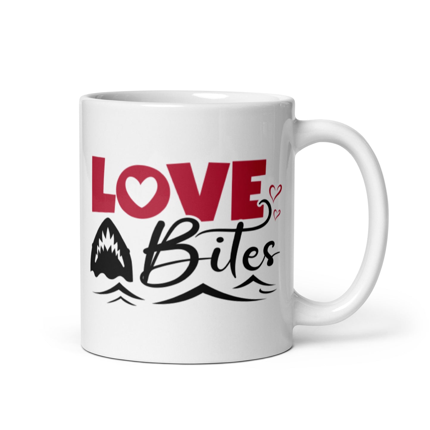 Love Bites White glossy mug