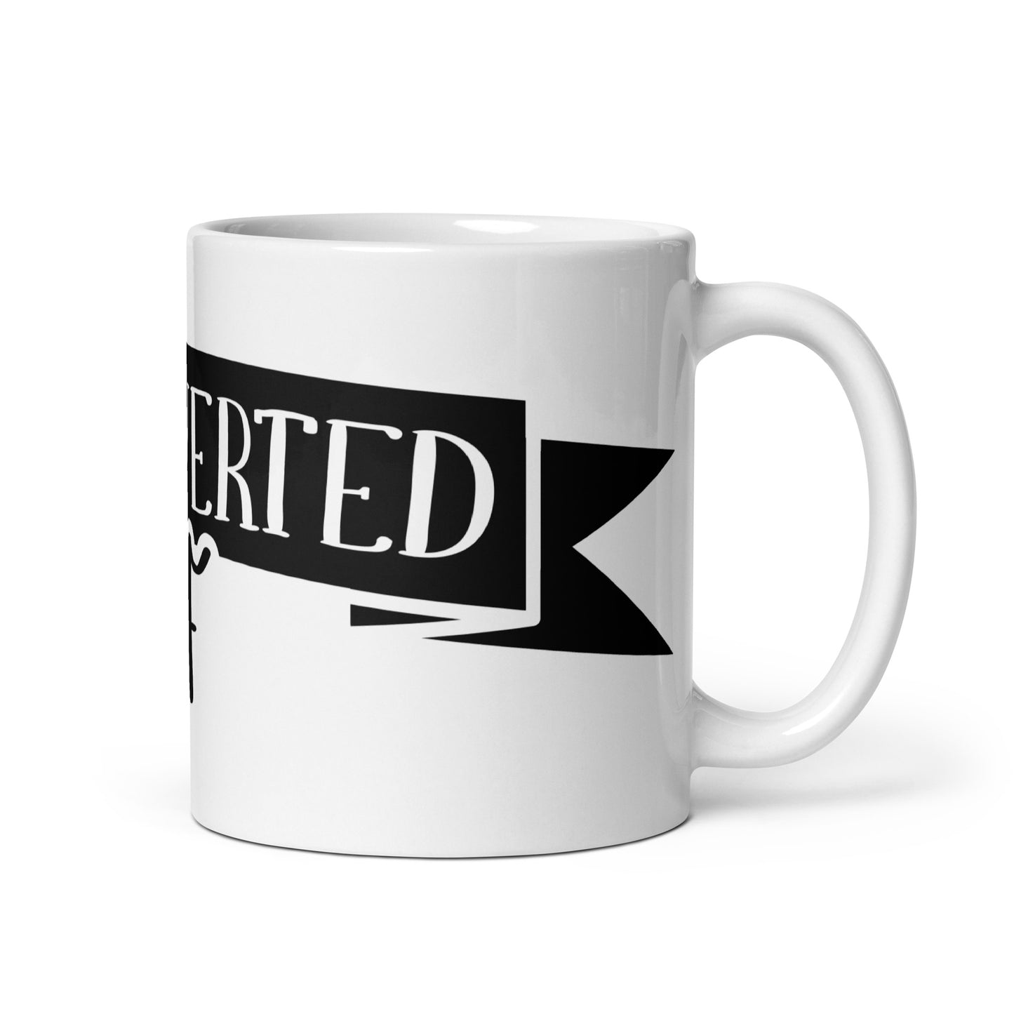 Introverted AF White glossy mug