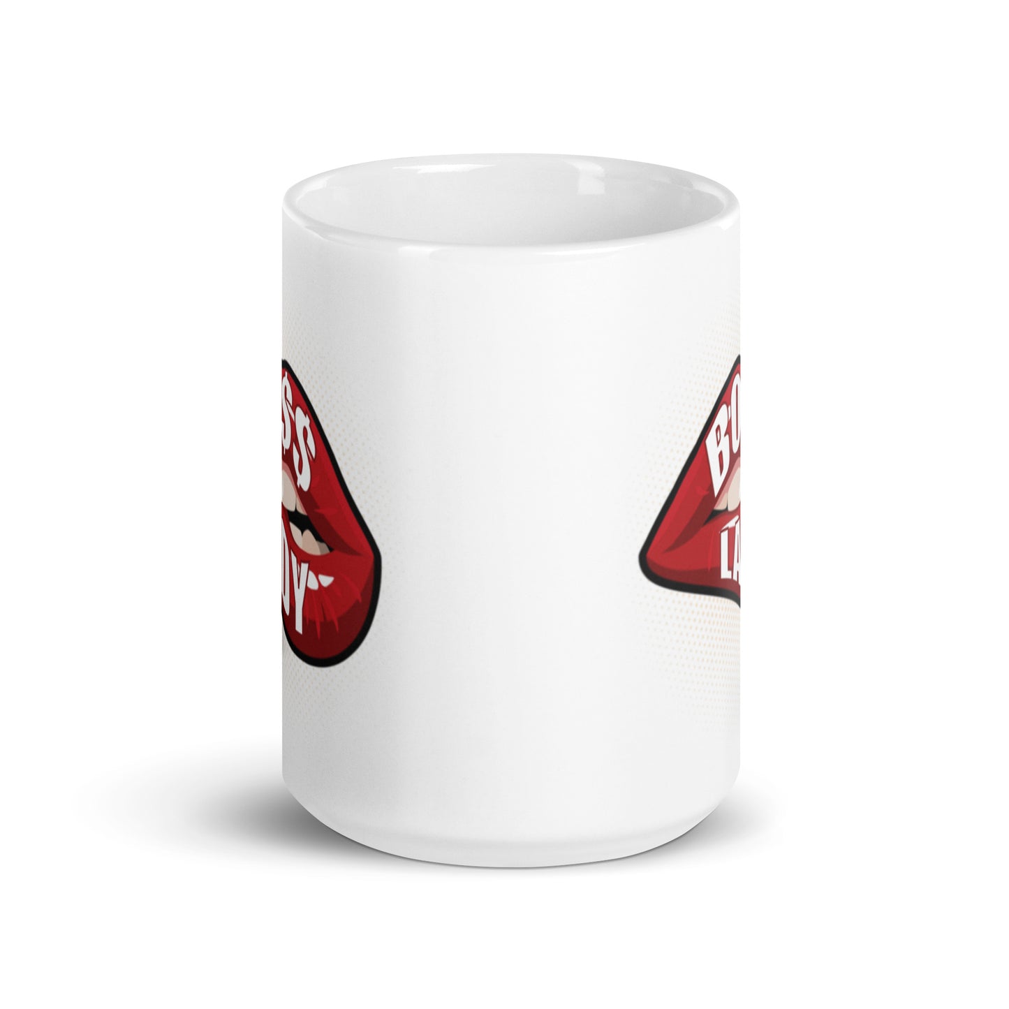 Boss Lady White glossy mug
