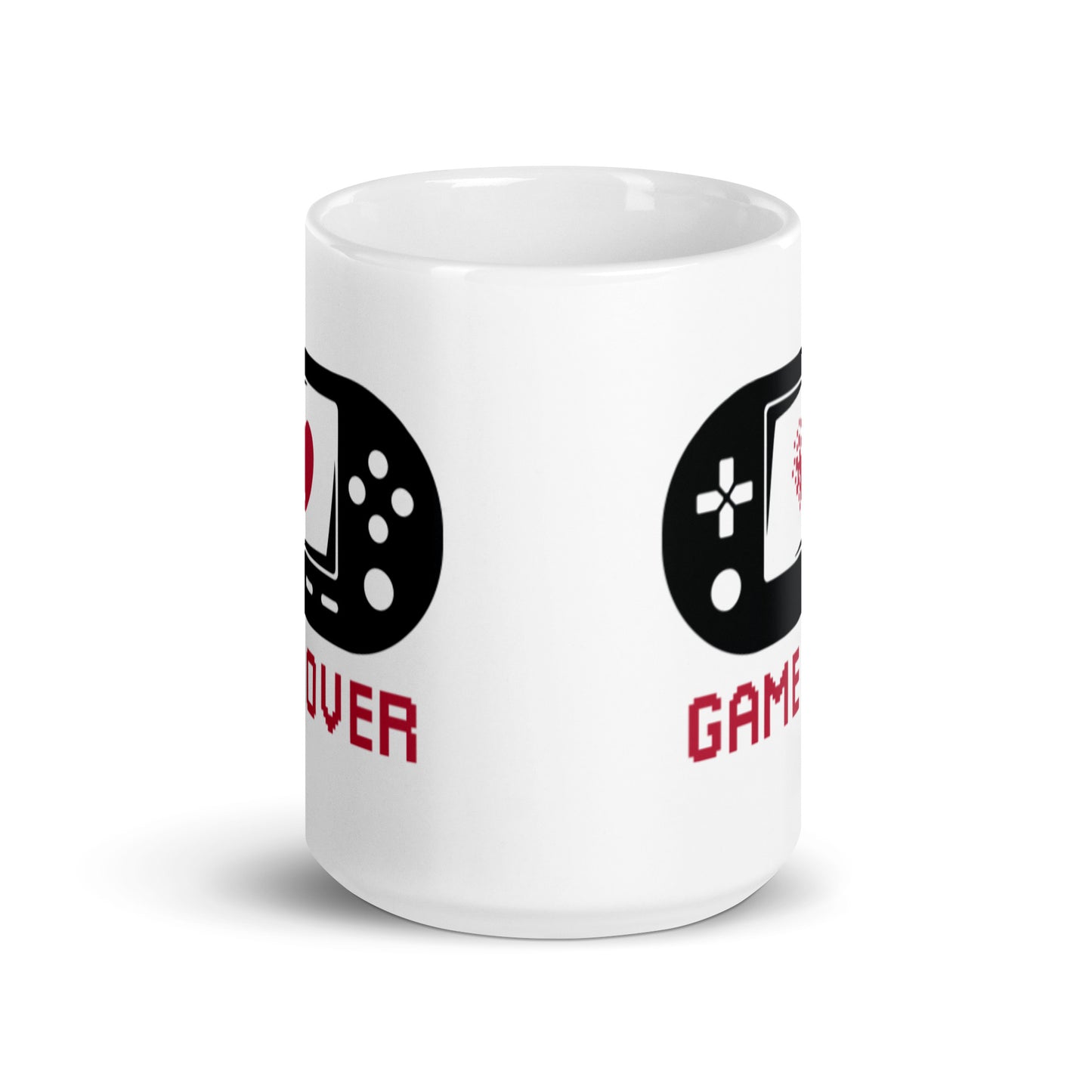 Game Over White glossy mug