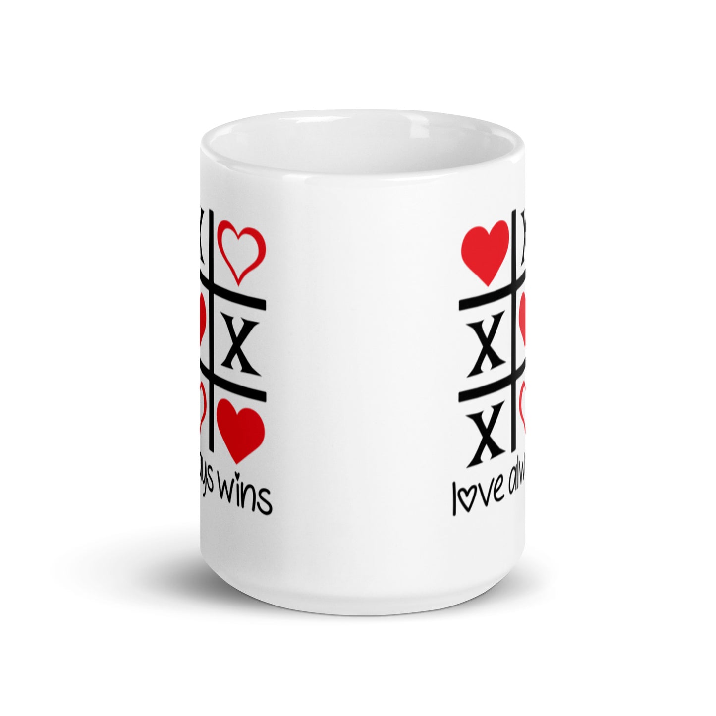 Love ALways Wins White glossy mug