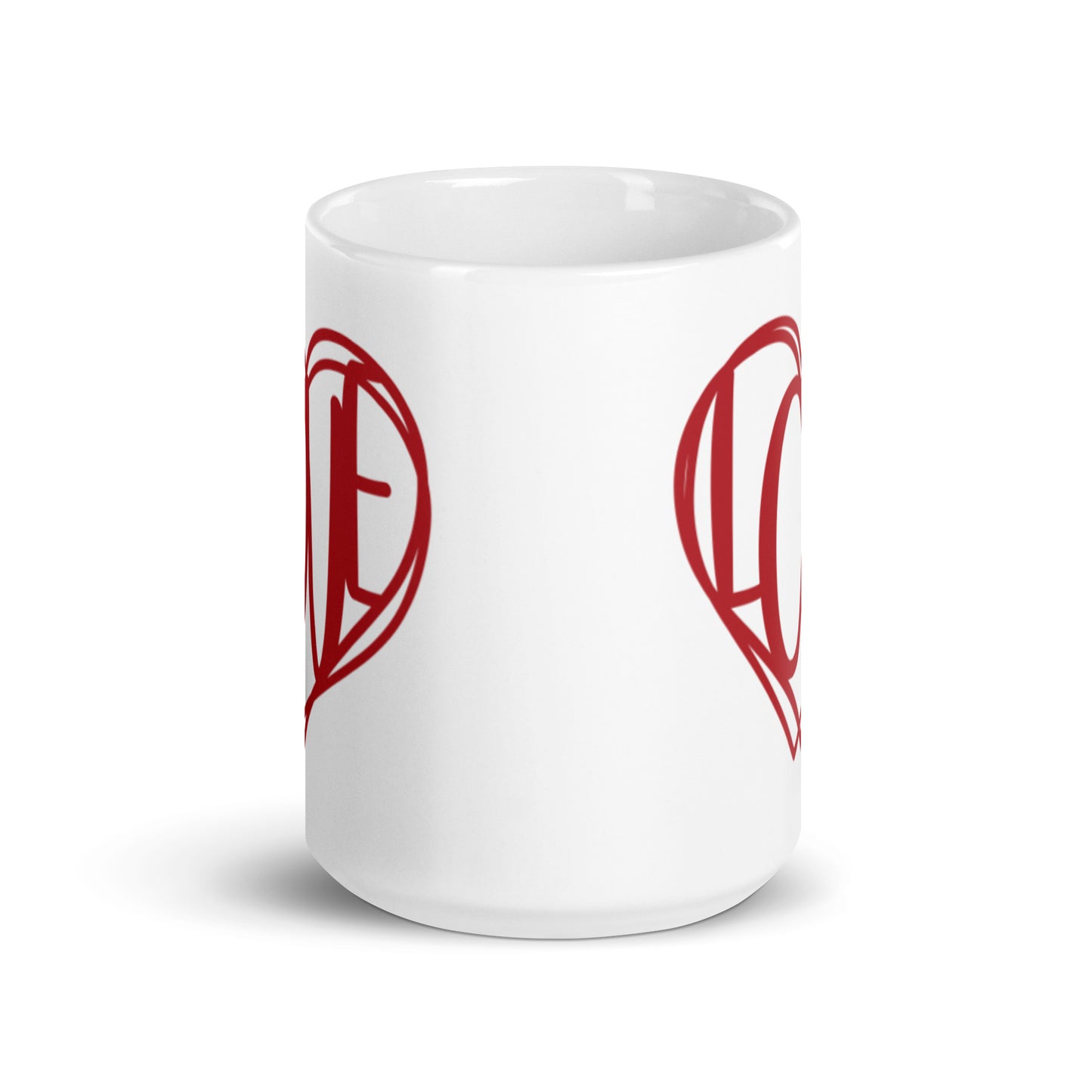 Love White glossy mug