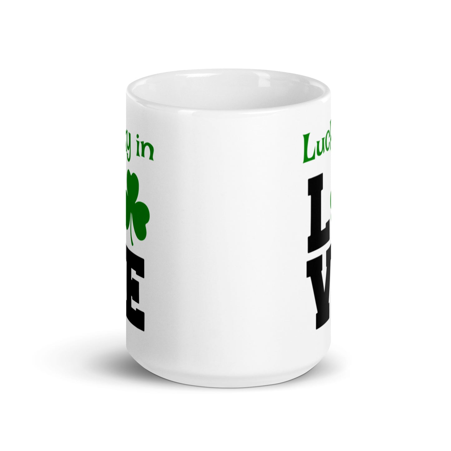 White glossy mug
