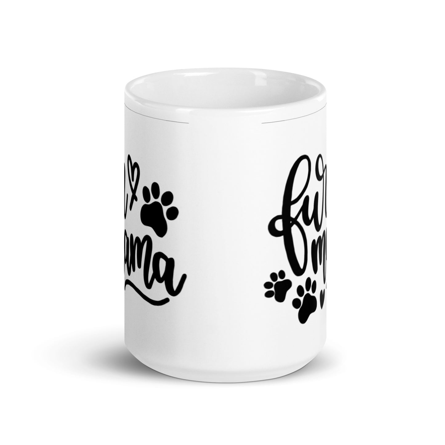 FUR MAMA White glossy mug