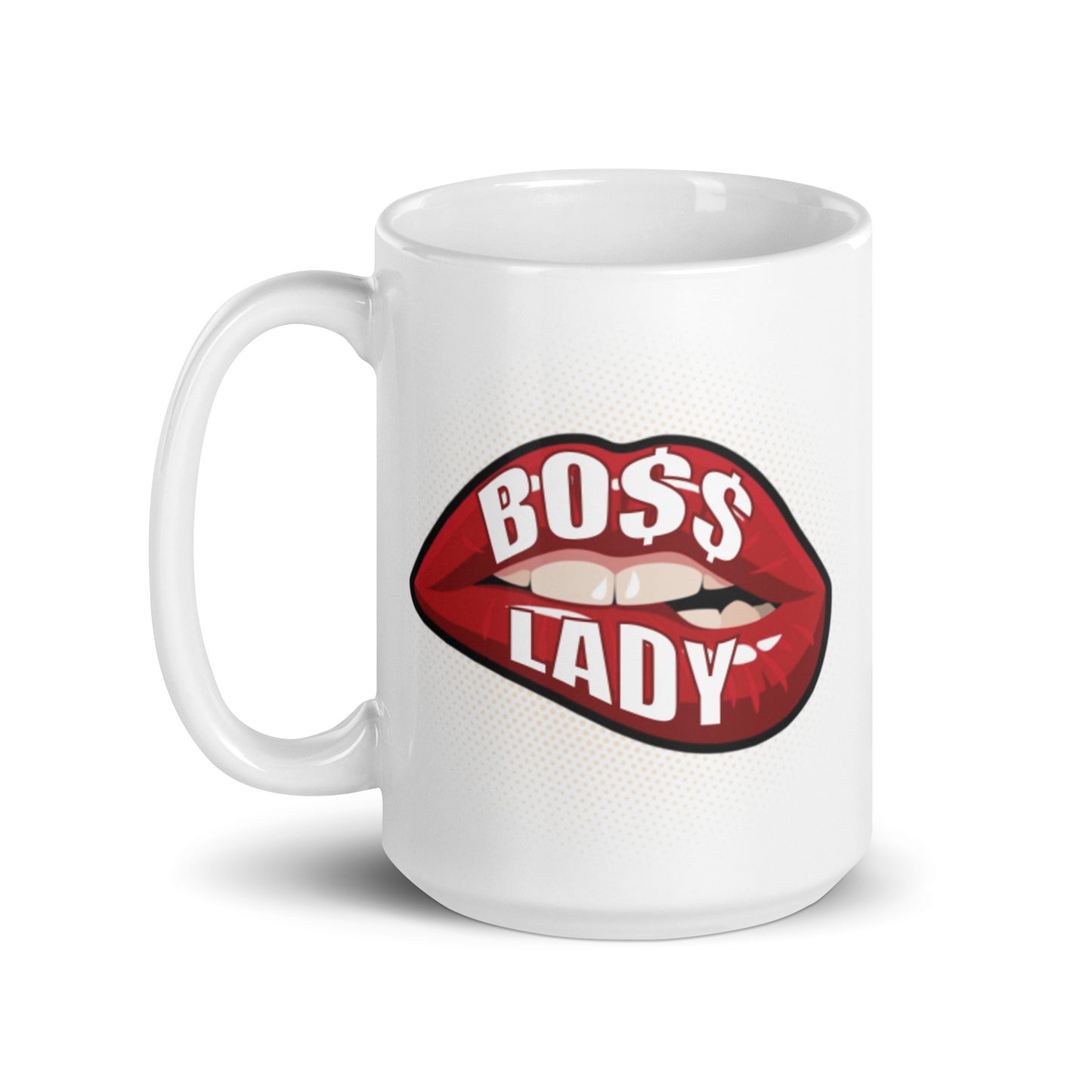 Boss Lady White glossy mug