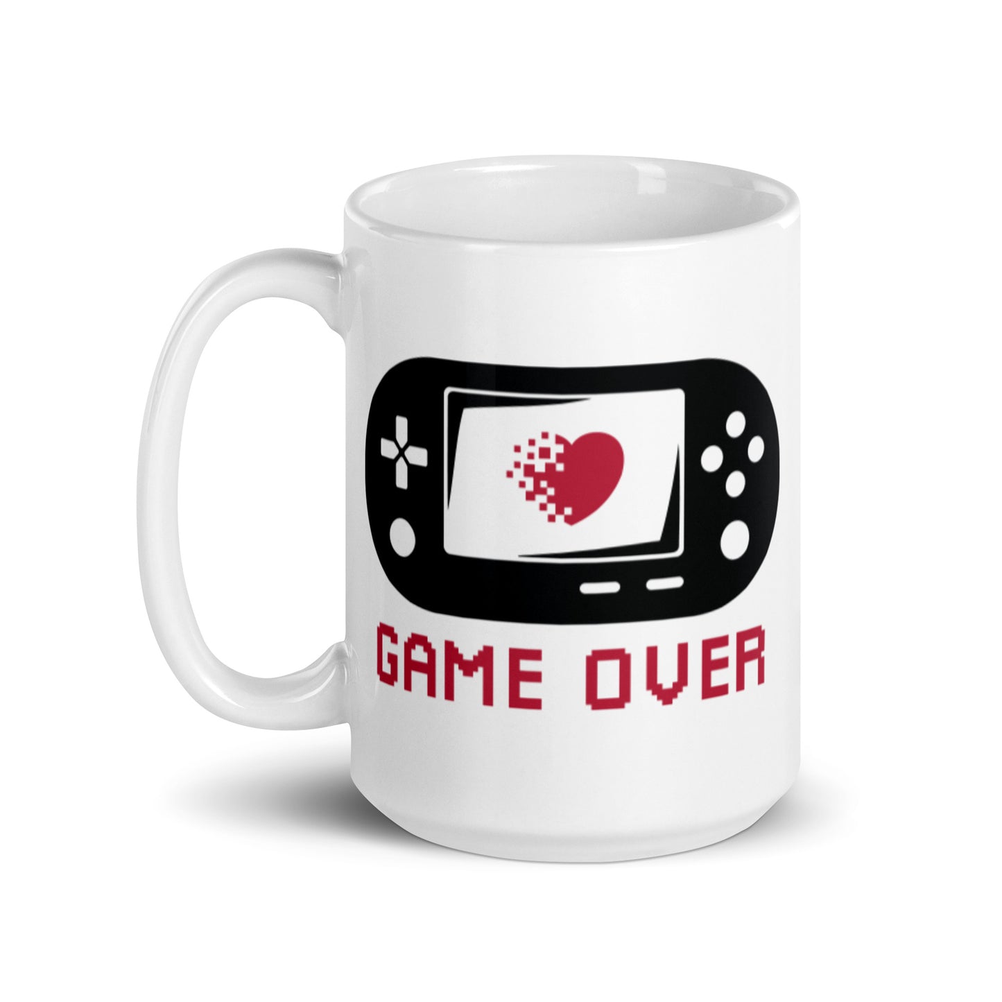 Game Over White glossy mug