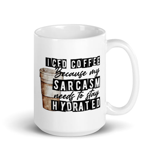 Iced Coffee White glossy mug