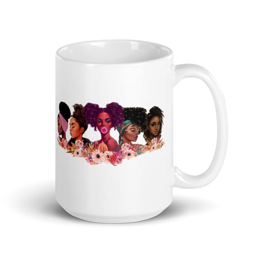 Girlfriends White glossy mug