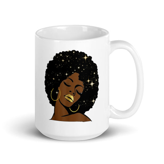 Woman White glossy mug
