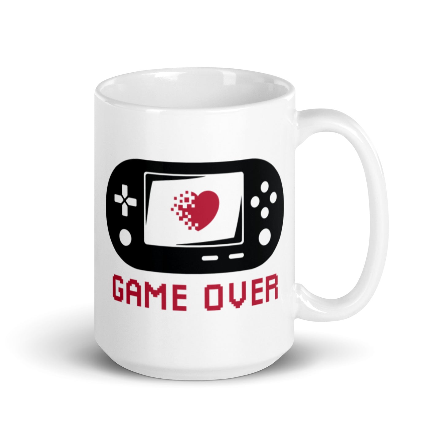 Game Over White glossy mug