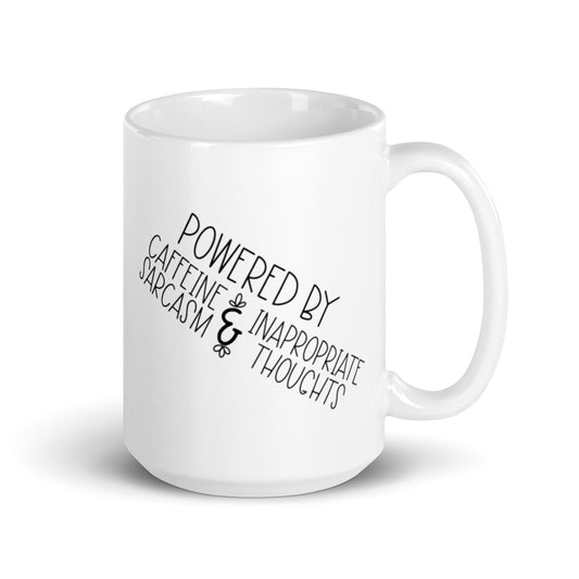 Powered By White glossy mug