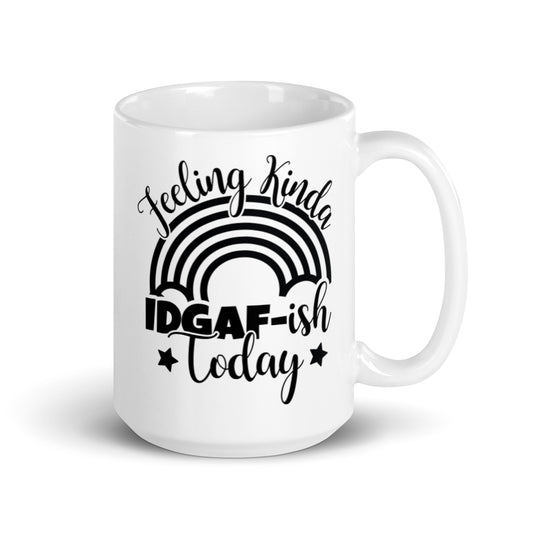 Feeling Kinda White glossy mug